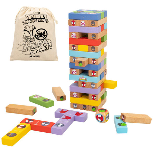 Spidey Jenga y dominó bloques madera: imagen 2