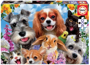 Puzzle Selfie De Mascotas 200 piezas