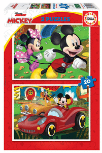 Puzzle Mickey Mouse Fun House 2x20 piezas