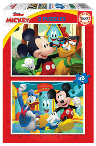 Puzzle Mickey Mouse Fun House 2x48 piezas