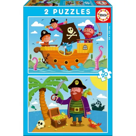 Puzzle 2x20 Piezas Piratas