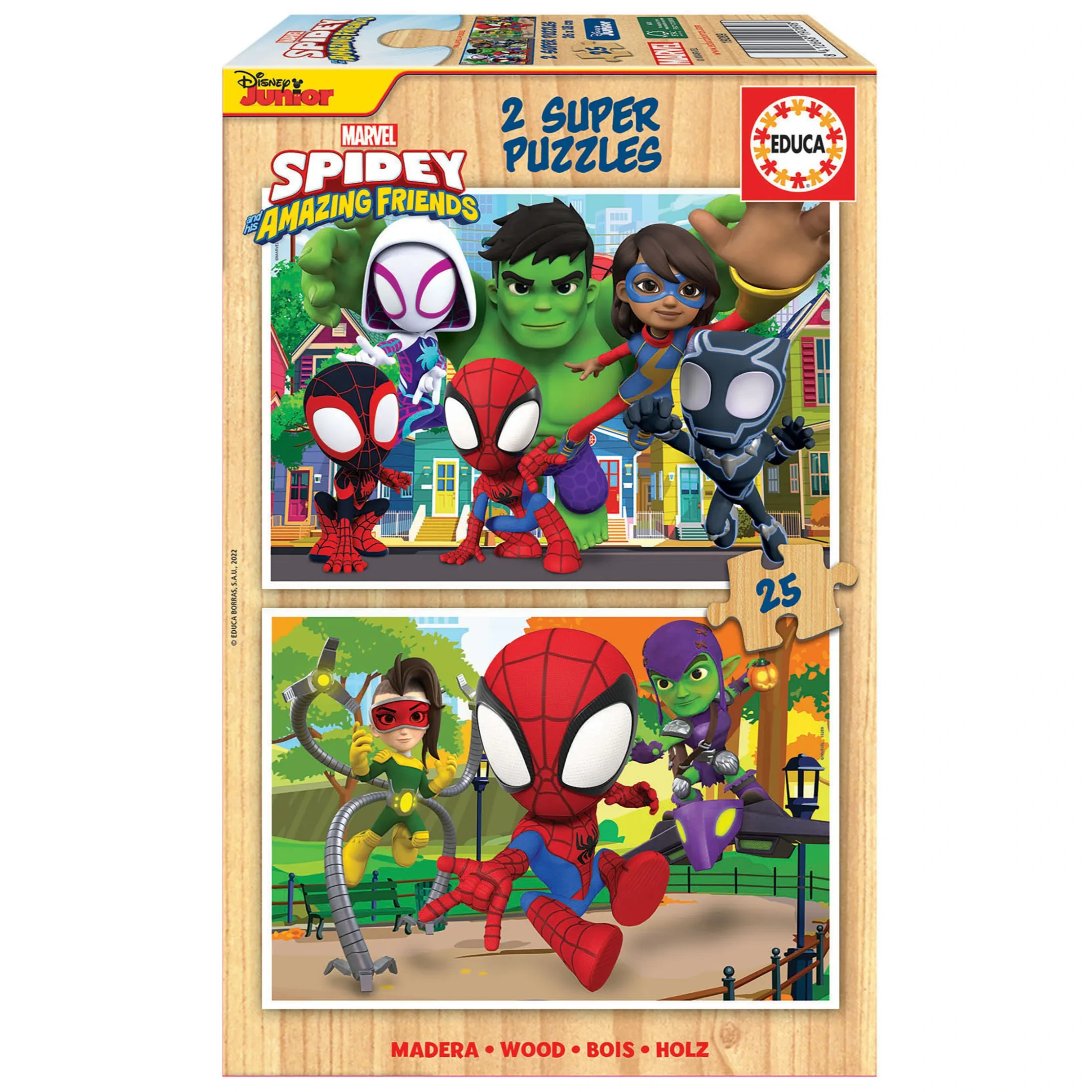 Puzzle Spidey & His Amazing Friends 2x25 piezas: imagen 1