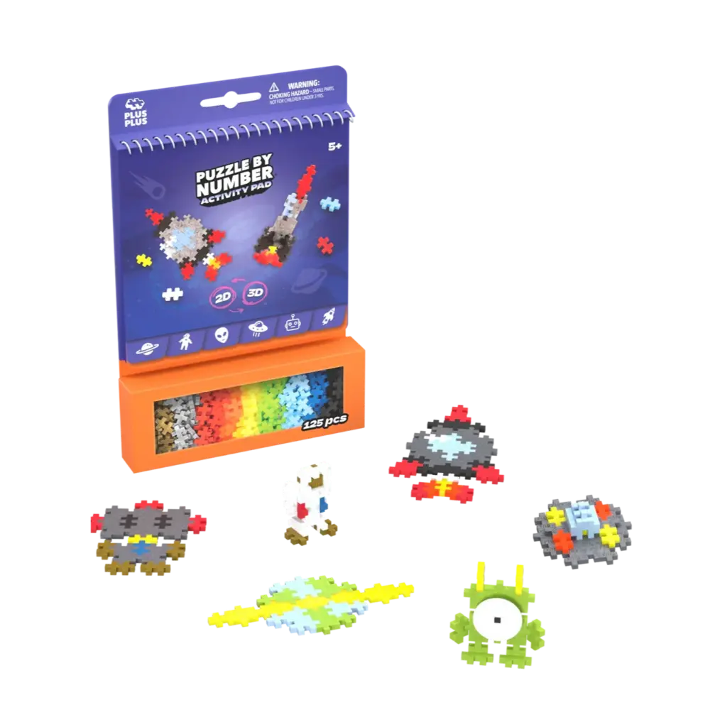 Plus Plus Activity Pad Espacio 125Pcs - Educateka, juegos de mesa, educativos y papelería