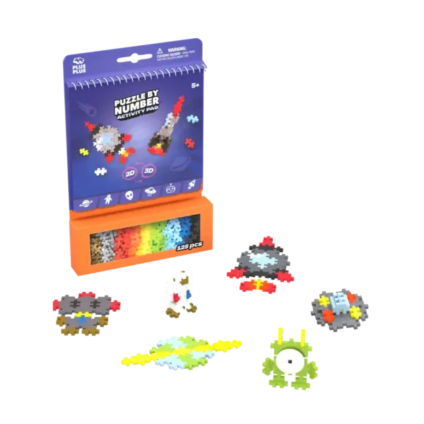 Plus Plus Activity Pad Espacio 125Pcs - Educateka, juegos de mesa, educativos y papelería