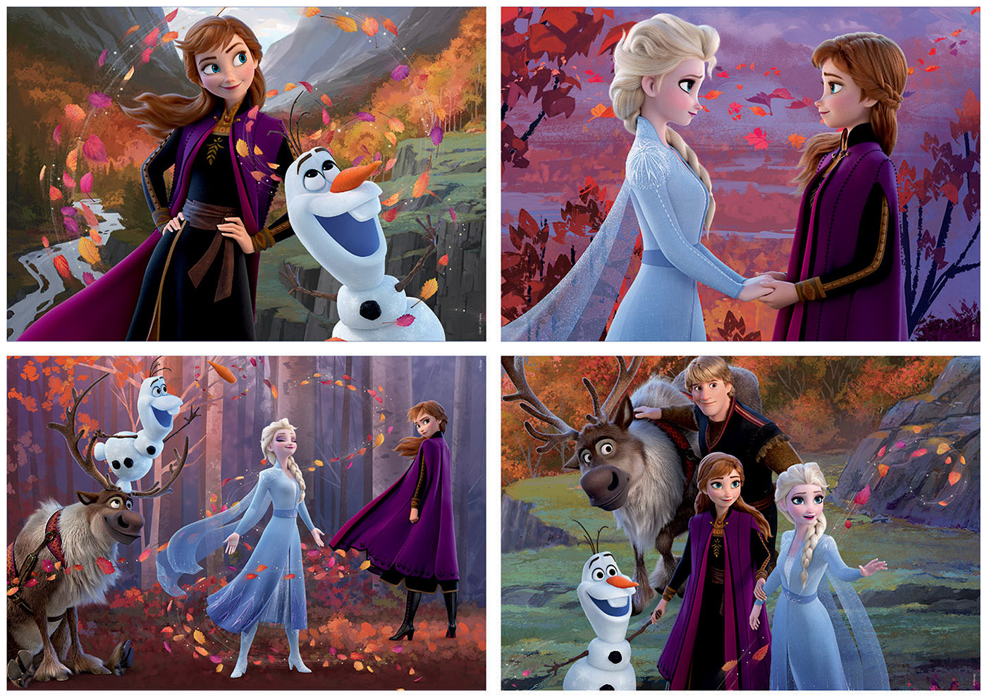 Multi 4 Puzzles Frozen 2 50+80+100+150: imagen 2