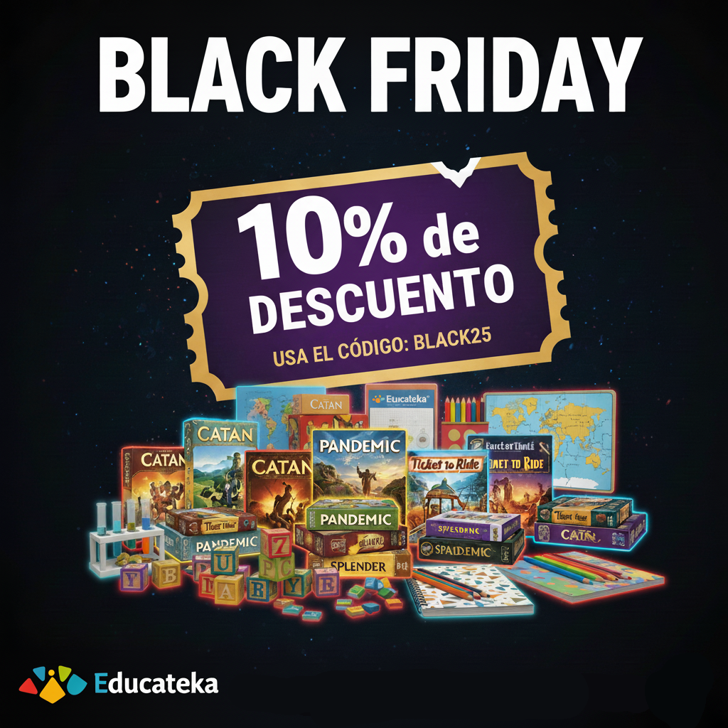 Cupón por el Black Friday 2025 en Educateka. Usa el código: BLACK25