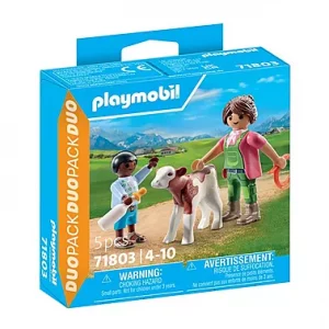 Granjera con Ternero (Playmobil 71803)